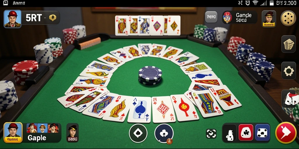 Tampilan gameplay gaple yang seru dan interaktif di 5RT.