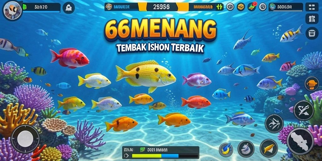 Screenshot gameplay 66MENANG yang menunjukkan aksi menembak ikan.