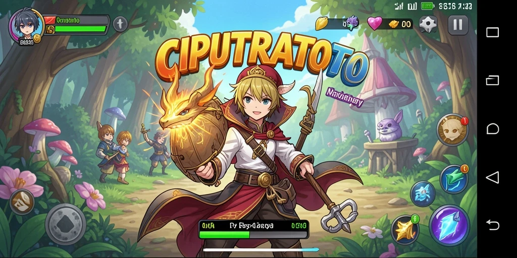 Screenshot gameplay menunjukkan aksi seru dan karakter menarik dalam CIPUTRATOTO.