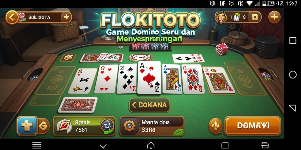 Screenshot gameplay menunjukkan aksi seru dalam bermain Domino.