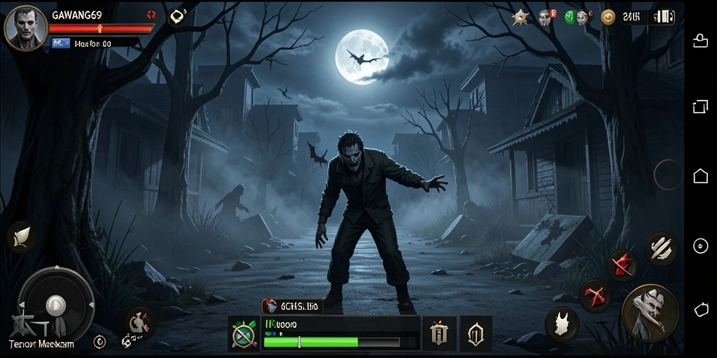Screenshot GAWANG69 menampilkan momen menegangkan dalam suasana horror.