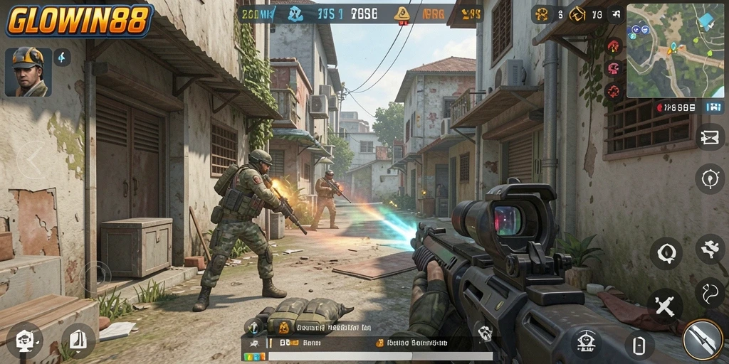 Tampilan gameplay seru dan realistis dari GLOWIN88.
