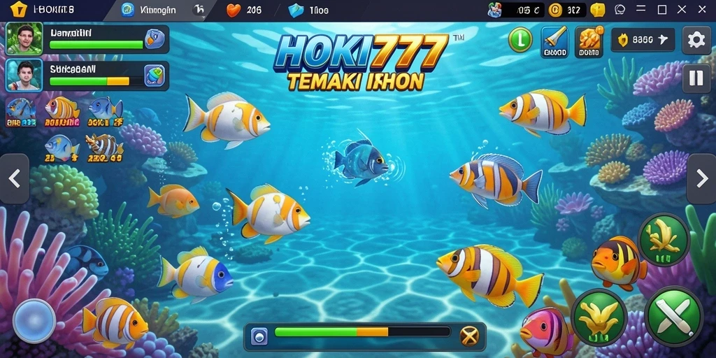 Tangkapan layar gameplay HOKI777 menampilkan aksi tembak ikan yang mendebarkan.
