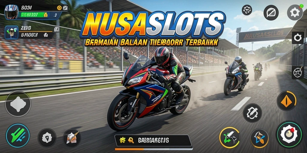 Tampilan menarik dari gameplay balapan motor yang seru.