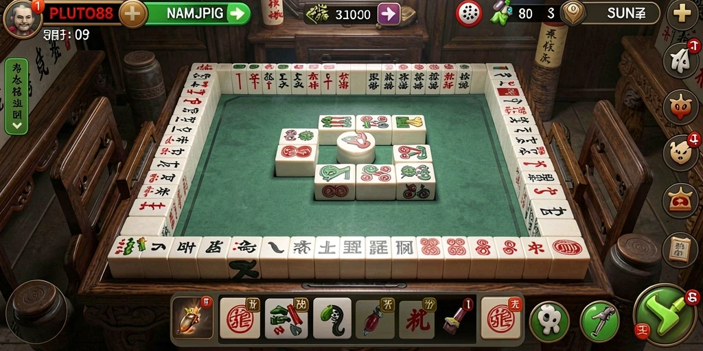 Gameplay Mahjong seru dengan desain dan tantangan menarik.