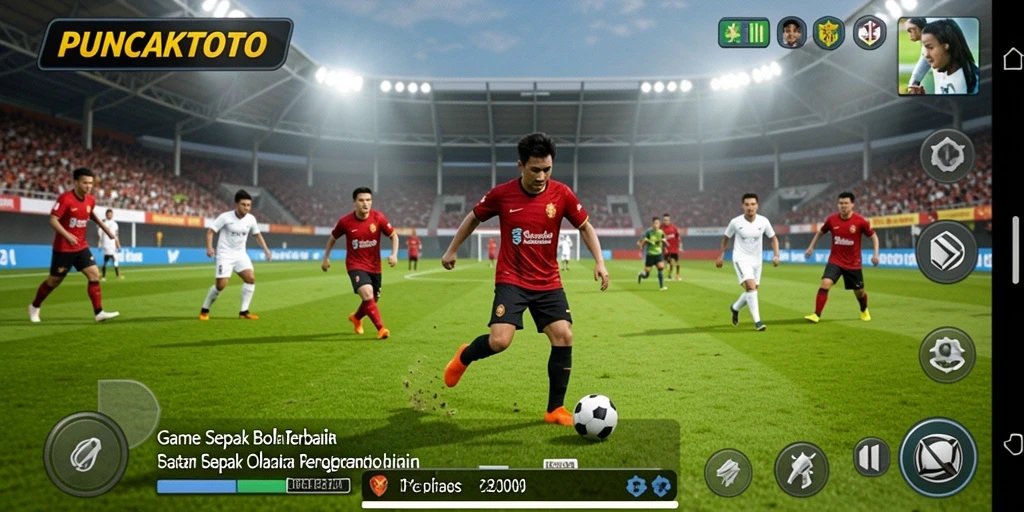 Tampilan gameplay sepak bola yang mengesankan dalam PUNCAKTOTO.