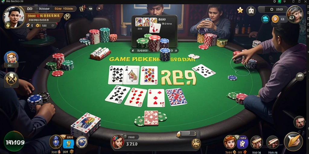 Screenshot gameplay RR89 menampilkan suasana permainan poker yang seru dan kompetitif.