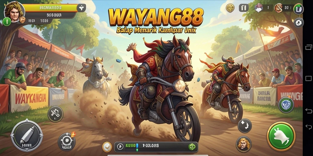 Tangkapan layar dari gameplay balap WAYANG88 yang seru.